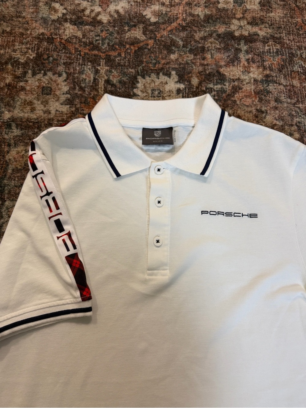 Porsche 911 Turbo #1 50 Year Anniversary Polo Shirt Men's US XS EU S White EUC!